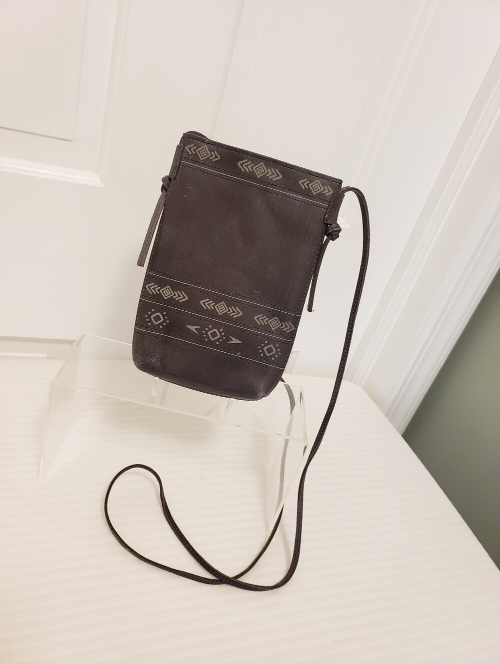 Most Wanted USA Leather Mini Crossbody, Aztec, Slim, Fun